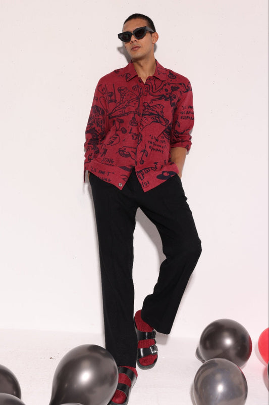 Red Urban Animal Shaket