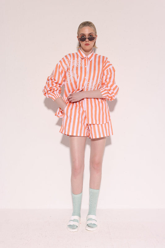 Orange Striped Seaweed Co-ord Set