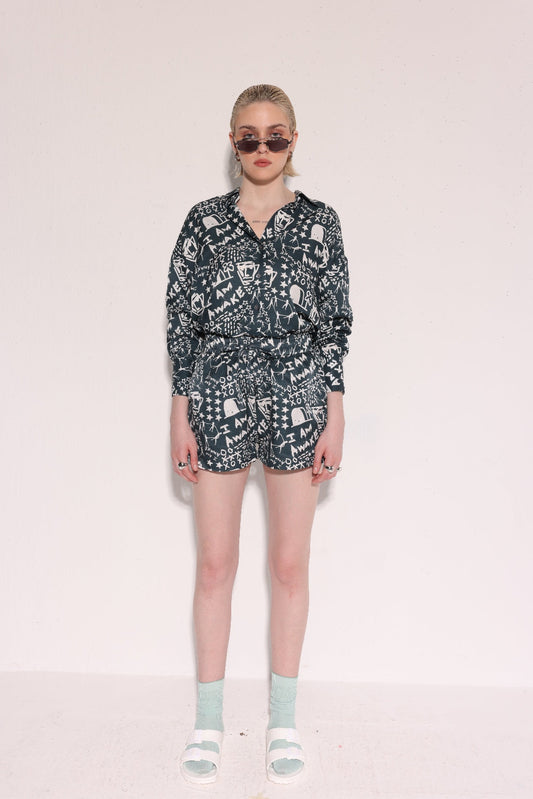 Green Scattered Co-ord Set