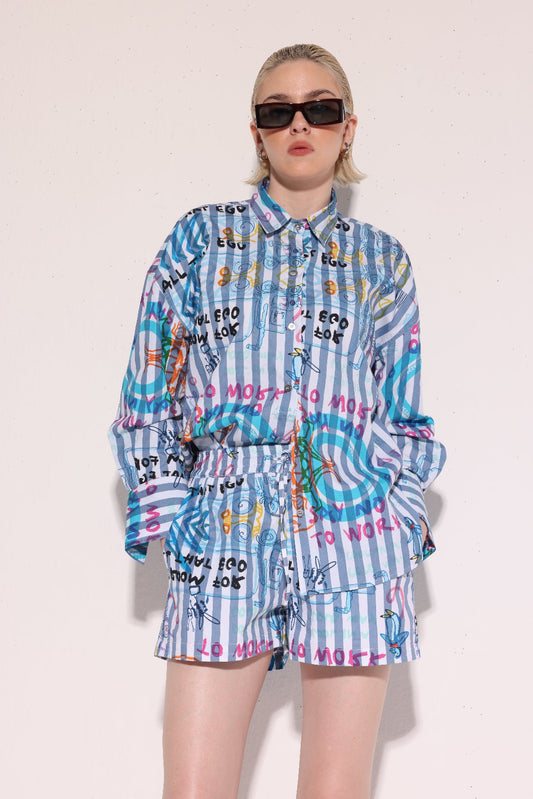 Blue Striped Say No To Work