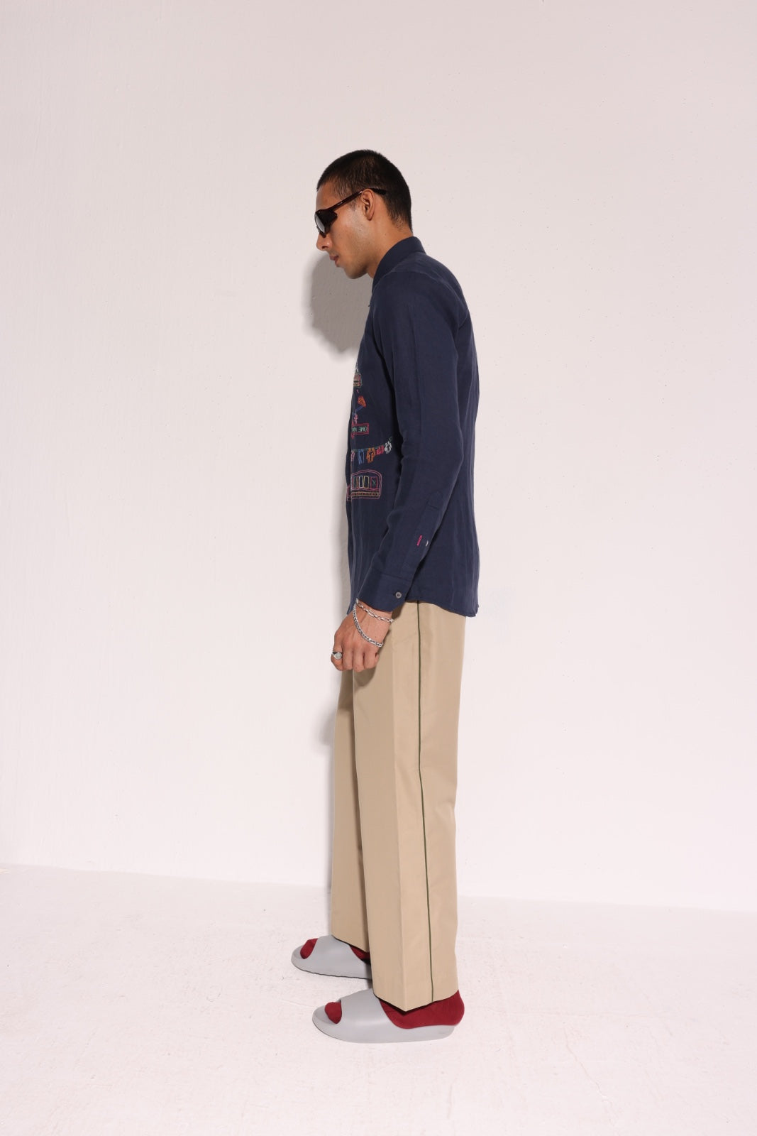 Blue Linen One Way