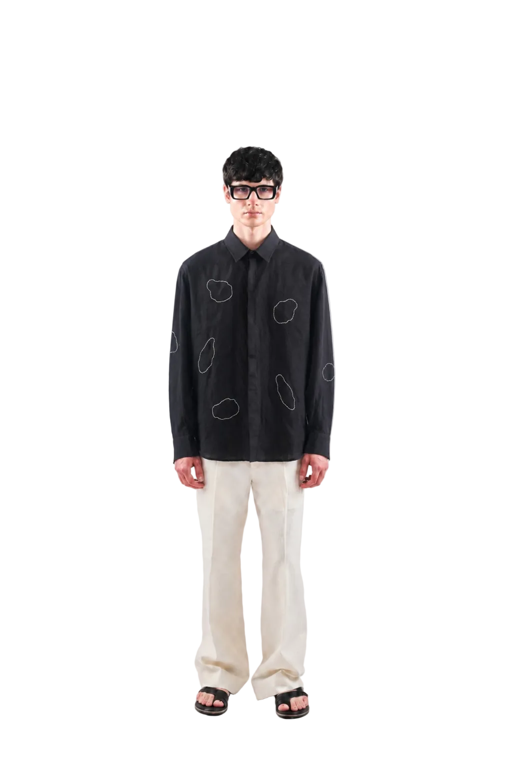 BLACK LINEN AMOEBA