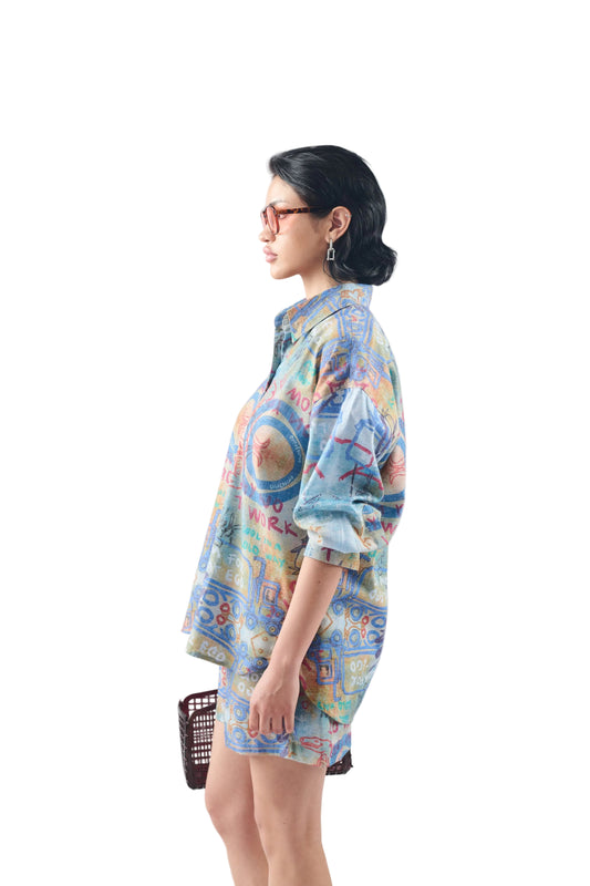 Blue Say No to Work Co-ord Set