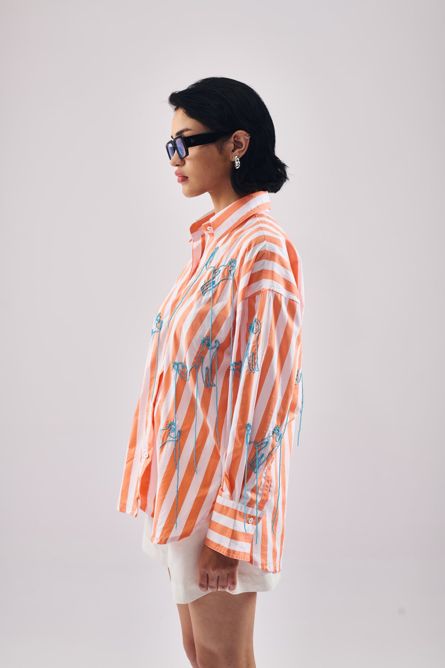 ORANGE STRIPE WITH BLUE ALIENDOG