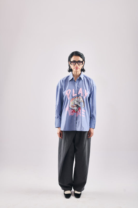 Beading Pink Play More Shirt