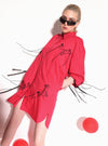 Red Alien Dog Shirt Dress