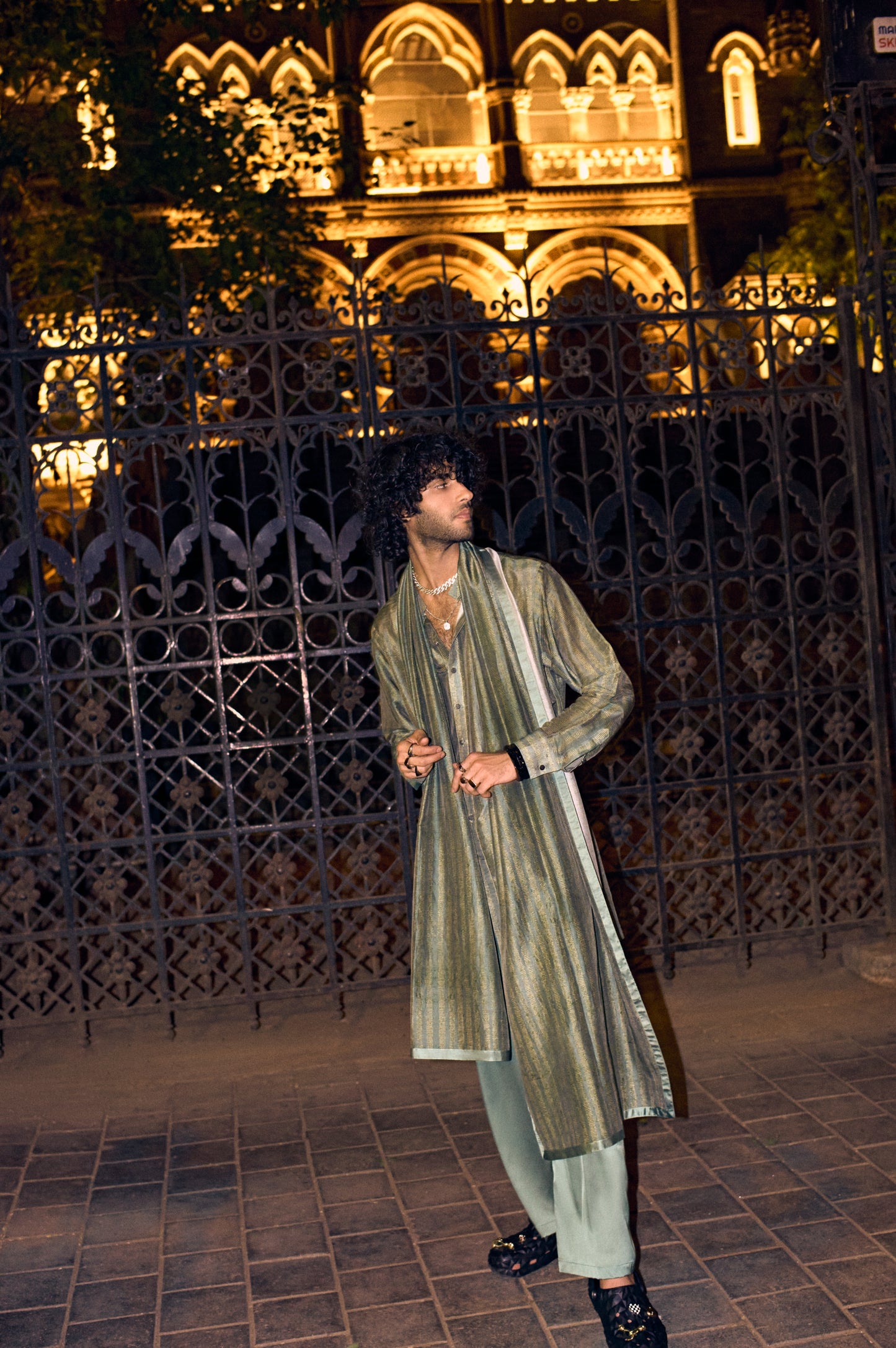 Sage Green Printed Kurta set