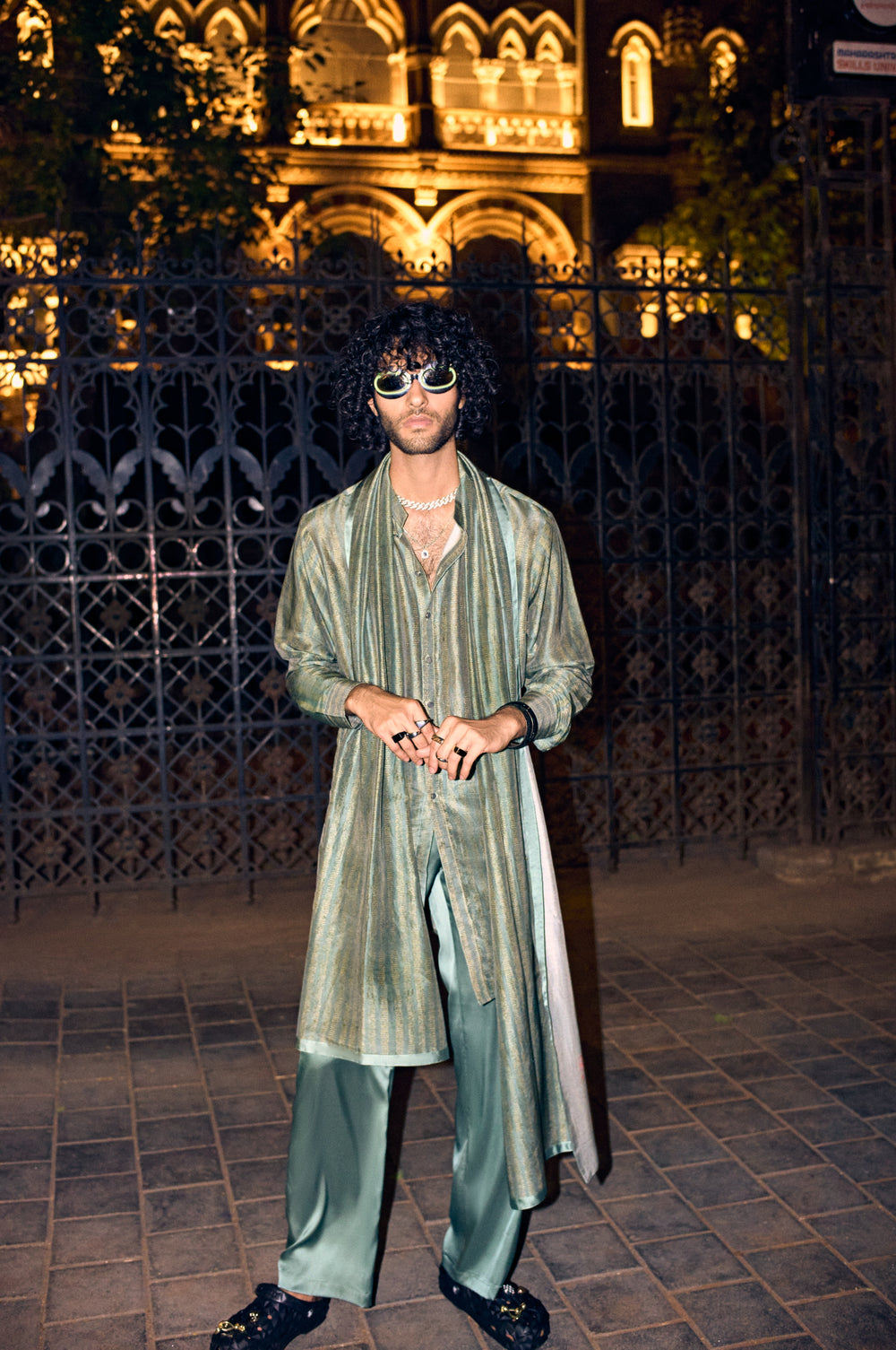 Sage Green Printed Kurta set