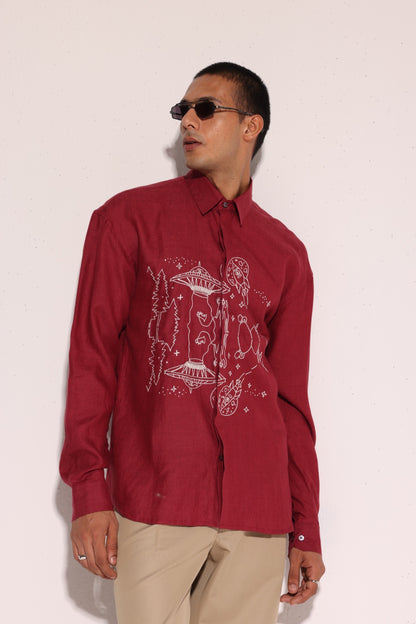 Red Linen Spaceship
