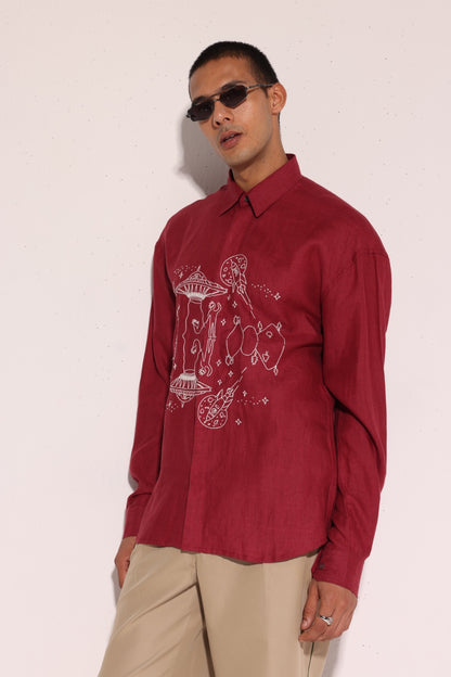 Red Linen Spaceship