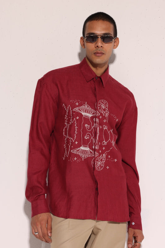 Red Linen Spaceship