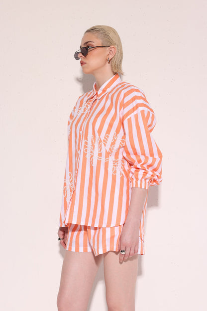 Orange Striped Seaweed Co-ord Set