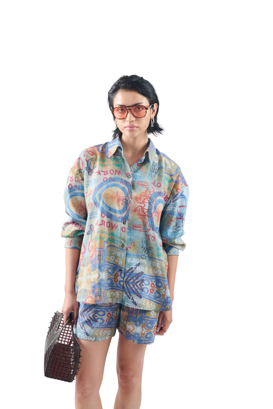 Blue Say No to Work  Co-ord Set