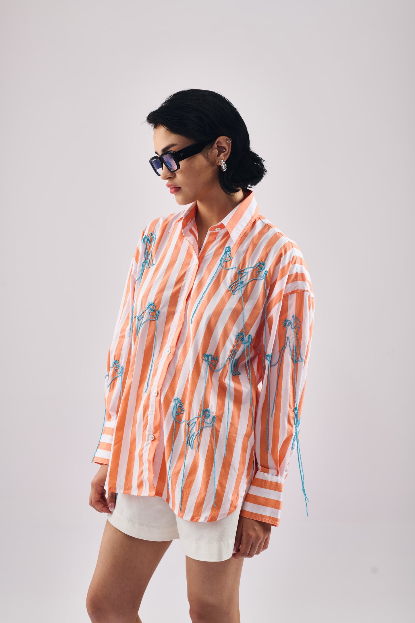 ORANGE STRIPE WITH BLUE ALIENDOG