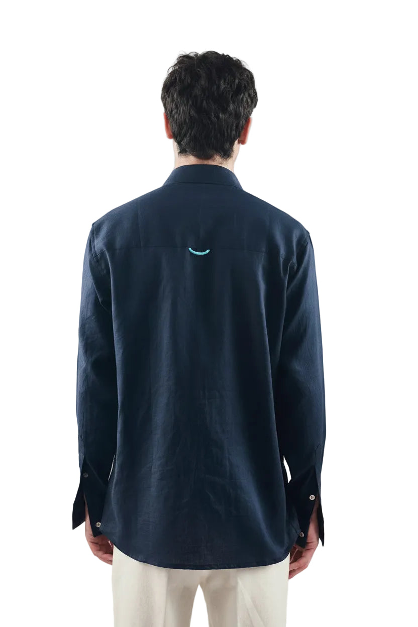 DARK BLUE DOUBLE PERRET