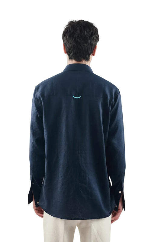 DARK BLUE DOUBLE PERRET