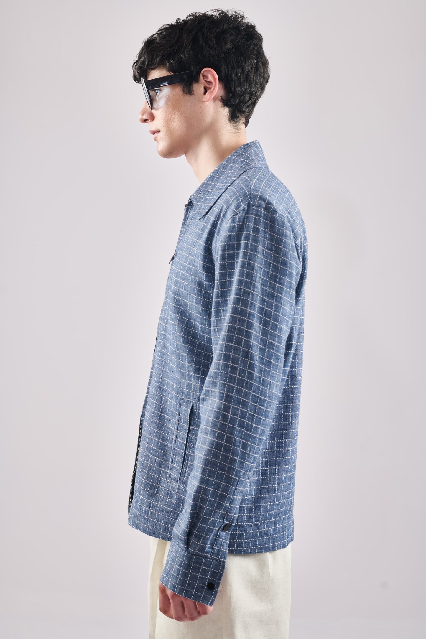 GRIDLINE ZIP UP SHACKET