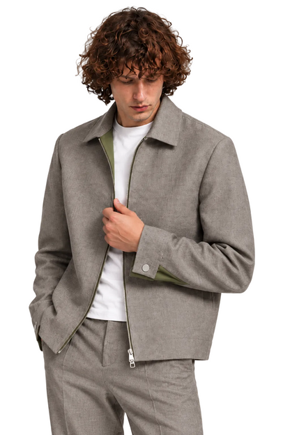 GREY ESSENTIAL SHACKET