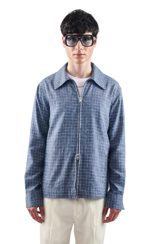 GRIDLINE ZIP UP SHACKET