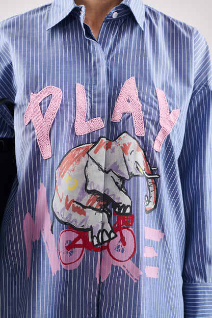 Beading Pink Play More Shirt
