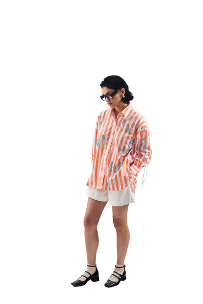 ORANGE STRIPE WITH BLUE ALIENDOG