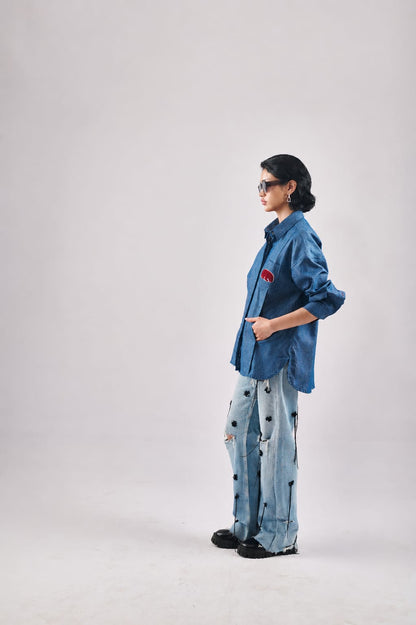 Blue Denim Red Bearmark