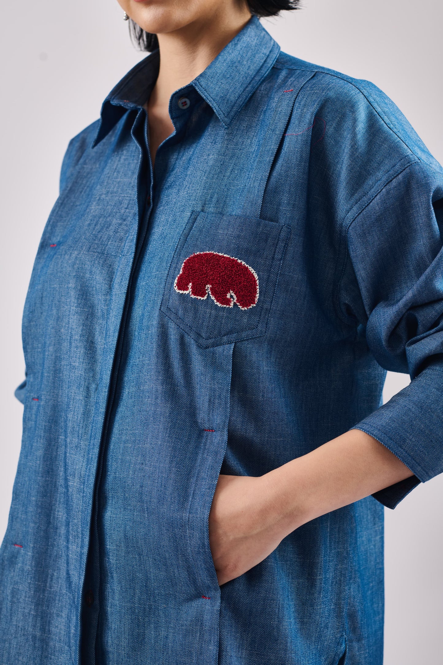 Blue Denim Red Bearmark