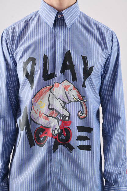 BLUE STRIPE BLACK PLAY MORE