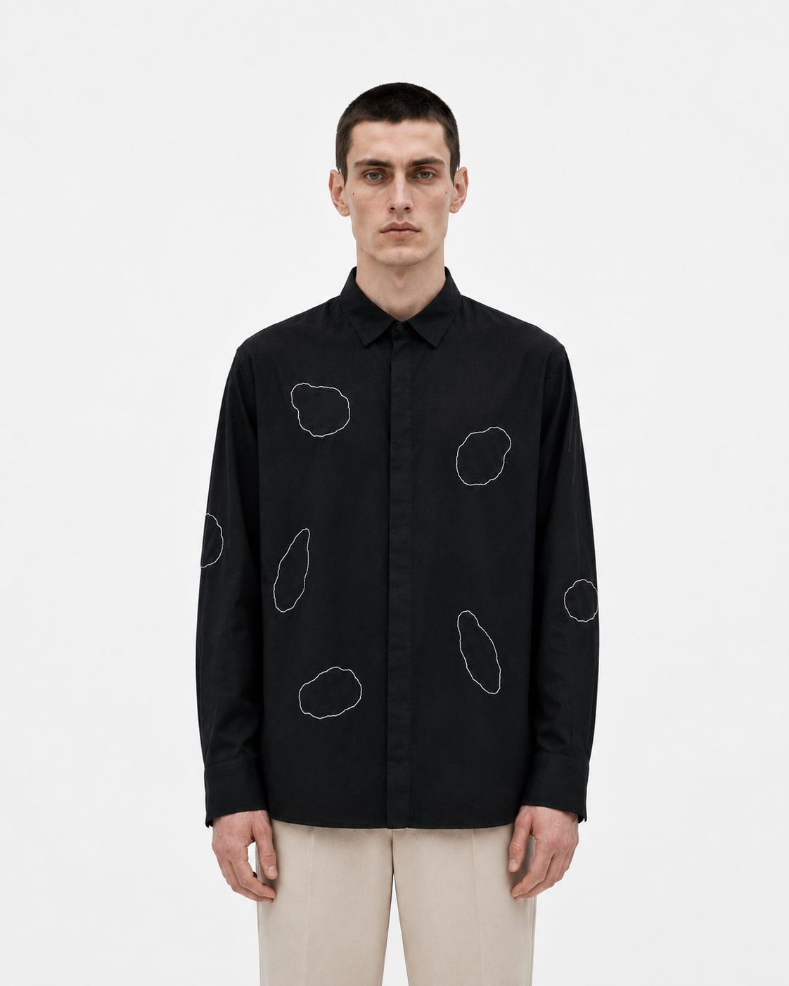 BLACK LINEN AMOEBA