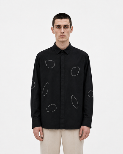 BLACK LINEN AMOEBA