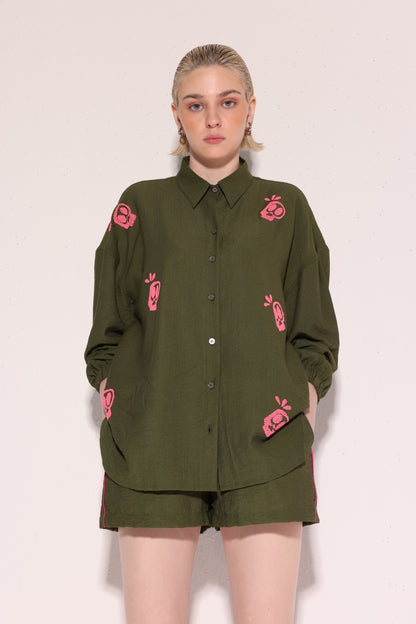Green/Pink Skull Co-ord Set
